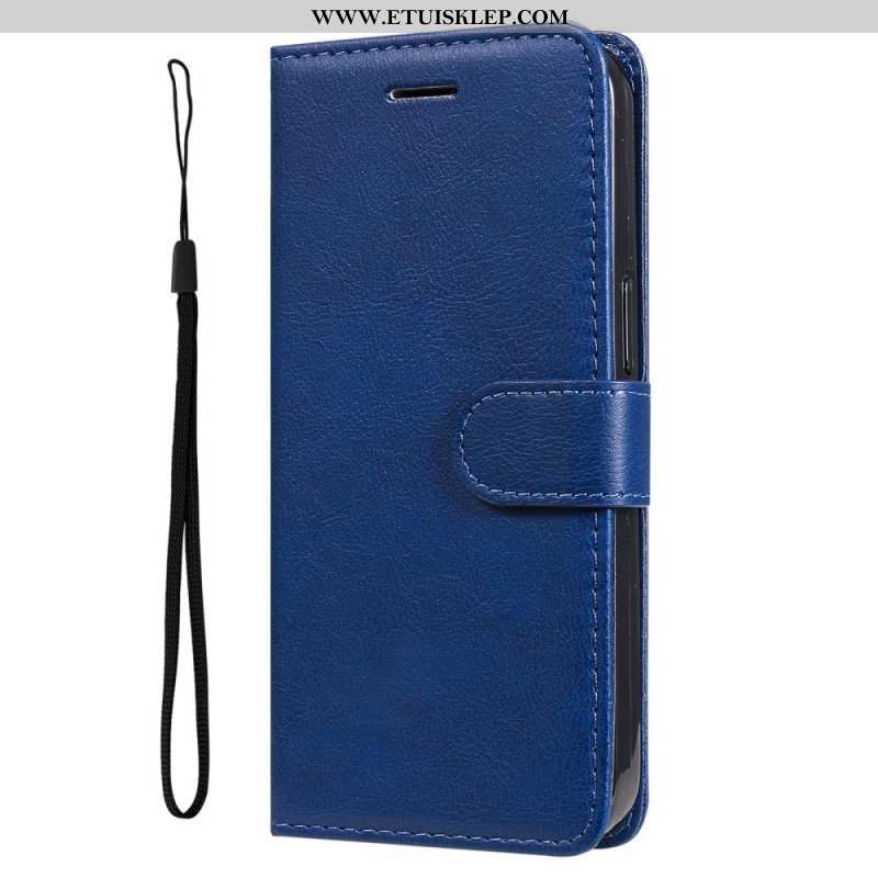 Etui Folio do Samsung Galaxy M52 5G z Łańcuch Paskowata Matowa Skóra